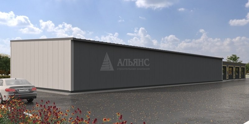 3D визуализация Здание СТО из сэндвич-панелей - фото 3