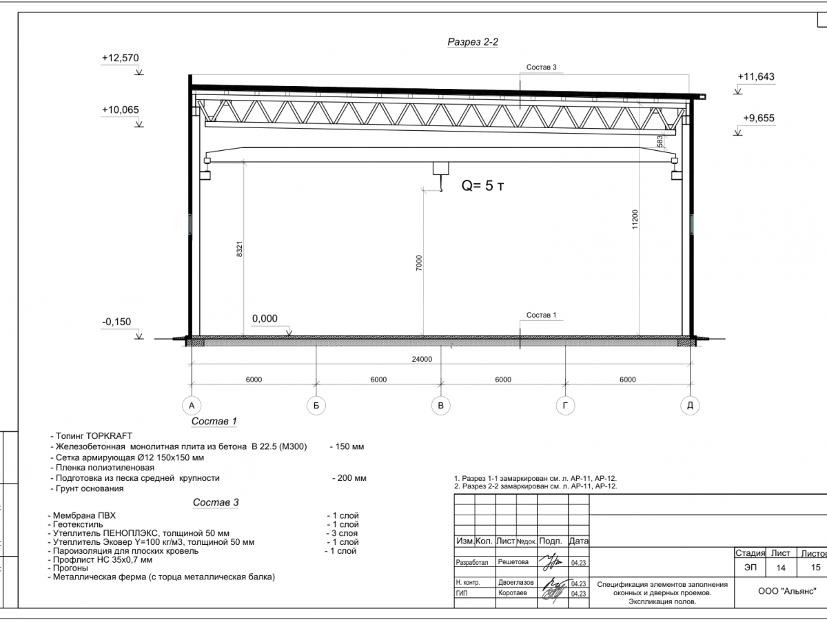 Планировка Производственный цех из сэндвич панелей -  фото 8