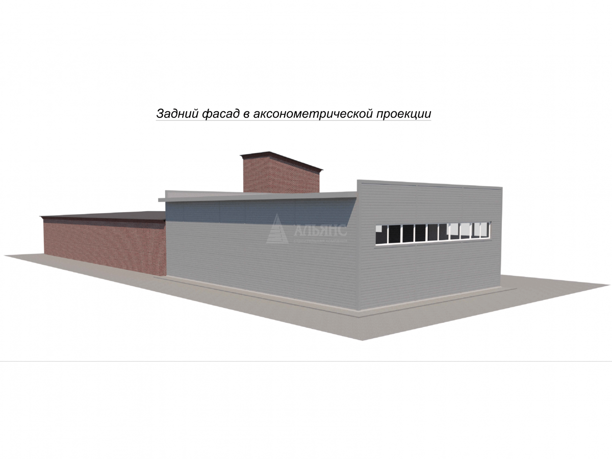 3D визуализация Гаражный бокс из сэндвич панелей - фото 10