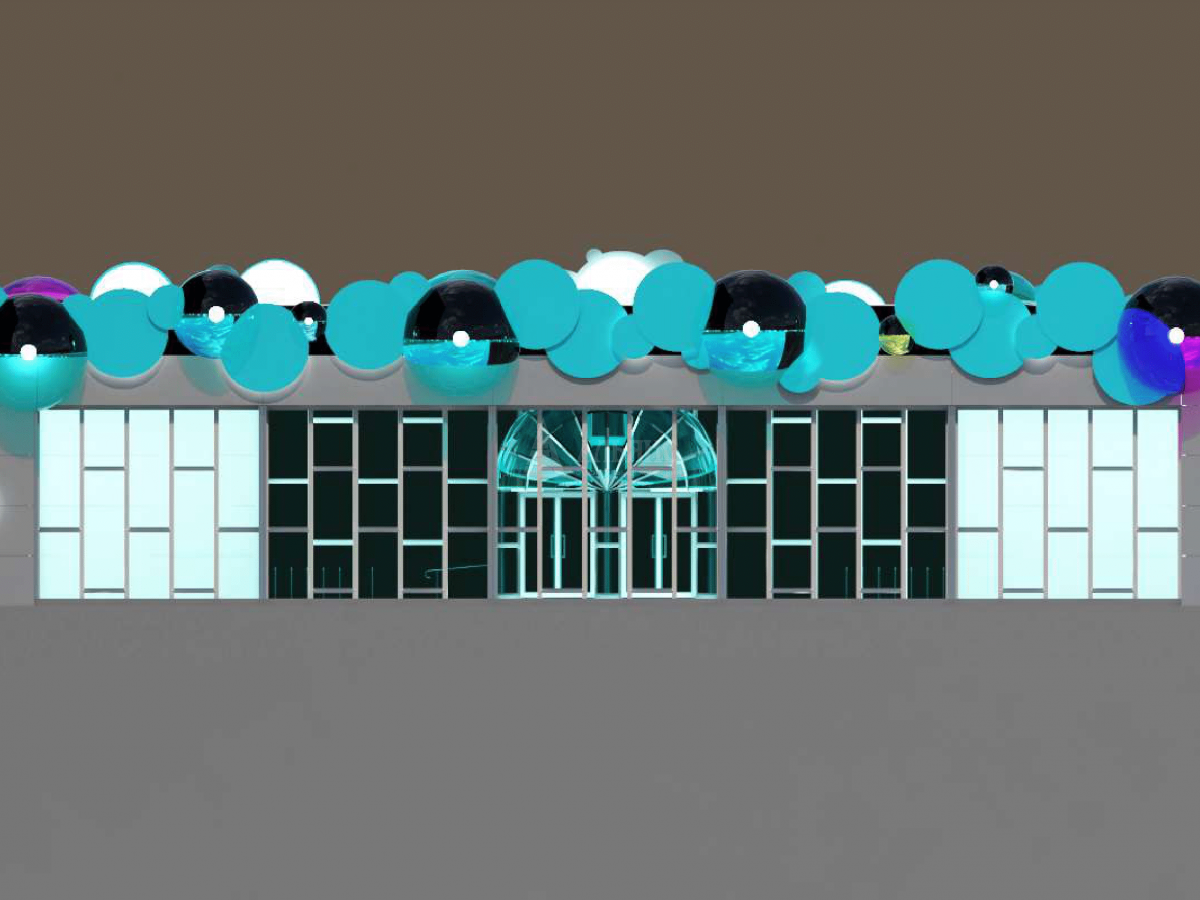 3D визуализация Детский развлекательный центр из сэндвич-панелей - фото 2