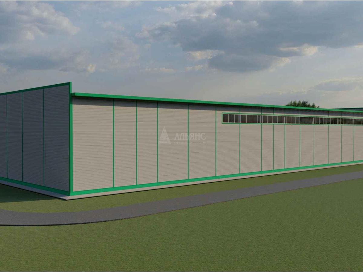 3D визуализация Каркасный склад из сэндвич-панелей - фото 2