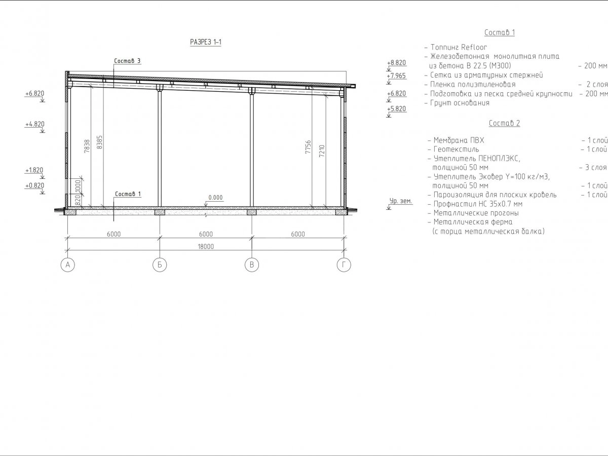 Планировка Производственное здание из сэндвич панелей -  фото 2