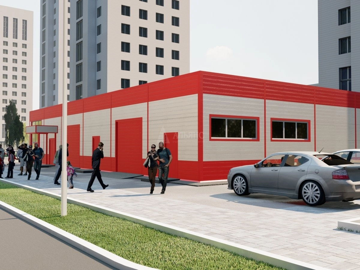 3D визуализация СТО из сэндвич-панелей - фото 2