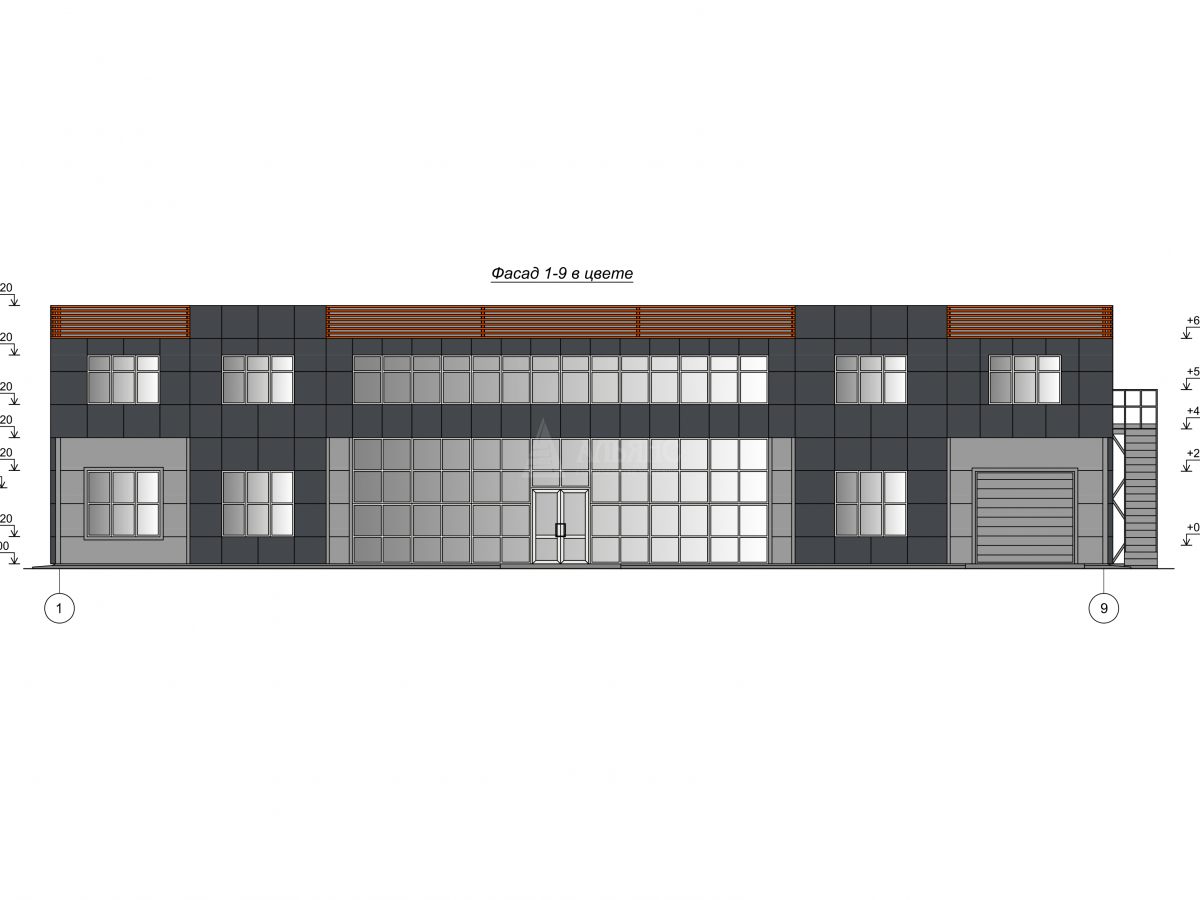 3D визуализация Магазин из сэндвич-панелей - фото 2