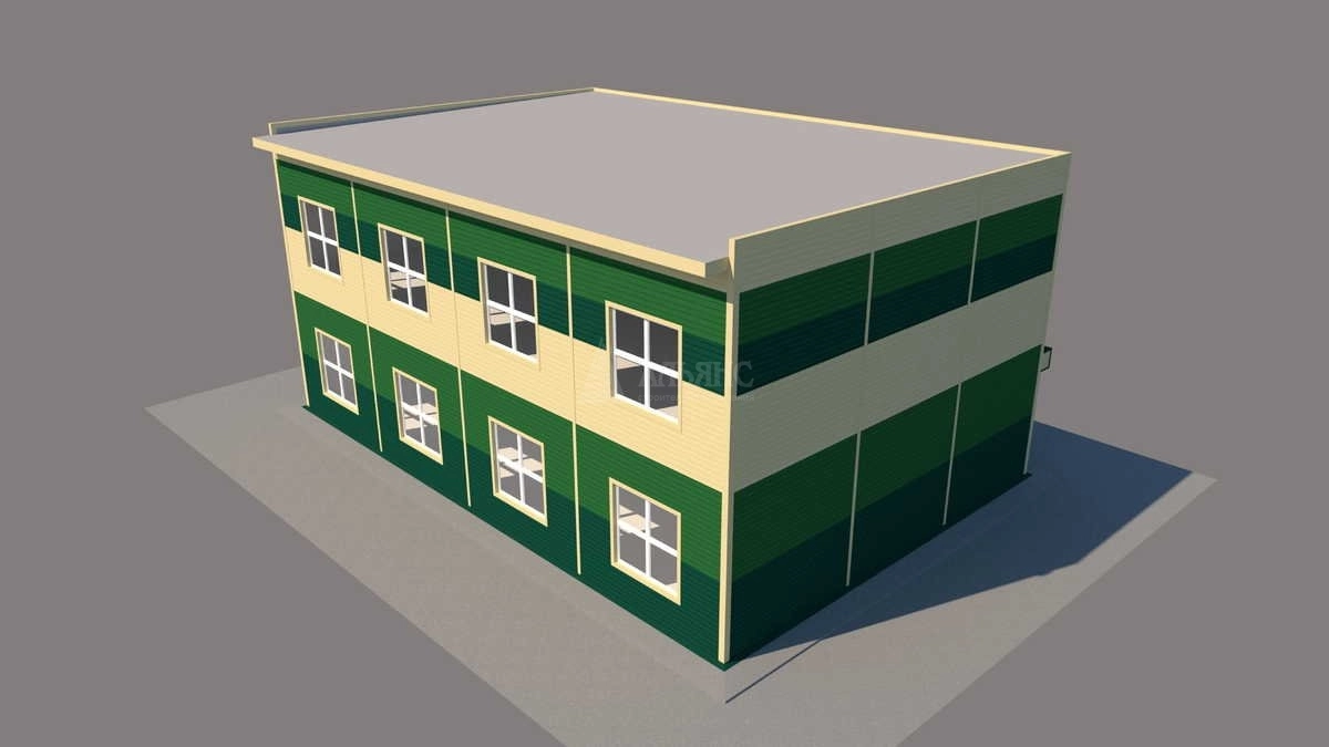 3D визуализация Офис из сэндвич-панелей - фото 17